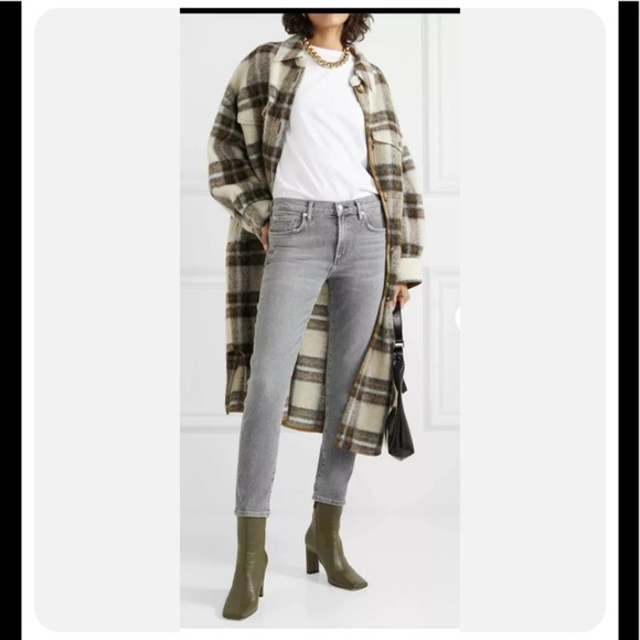 NWT AGolde Toni Mid Rise Light Grey Jeans Size 30 - Picture 1 of 14